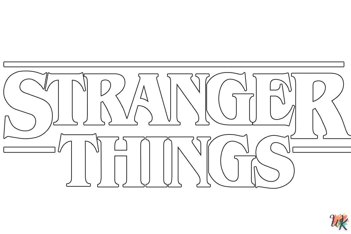 coloriage Stranger Things  pour enfants a imprimer gratuit