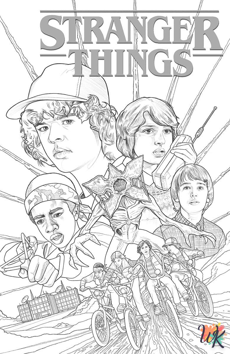 coloriage Stranger Things  en ligne 8 ans 1