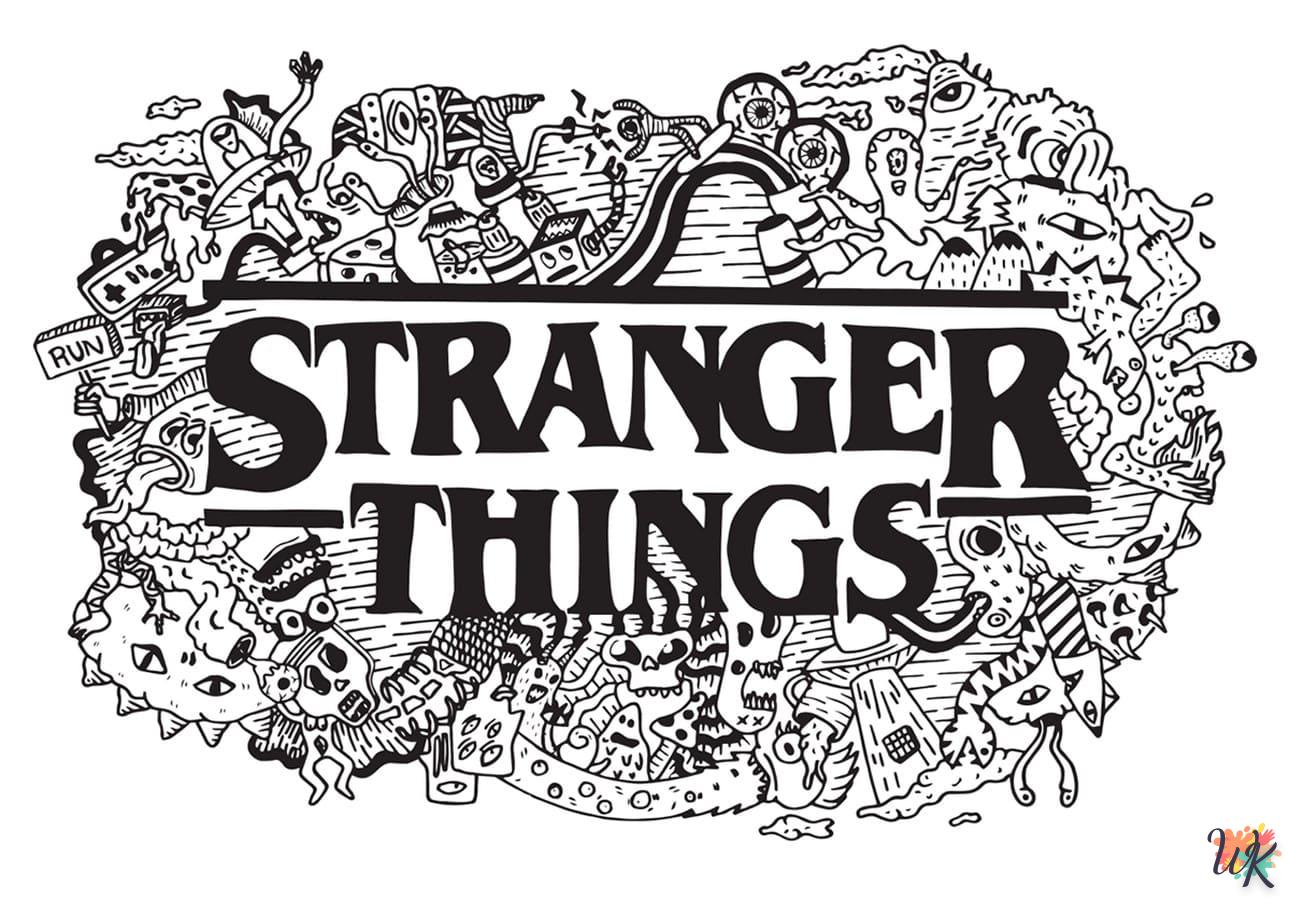 coloriage Stranger Things  enfant 4 ans a imprimer 1