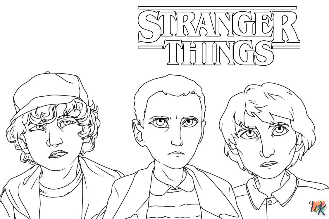 coloriage Stranger Things  pour primaire