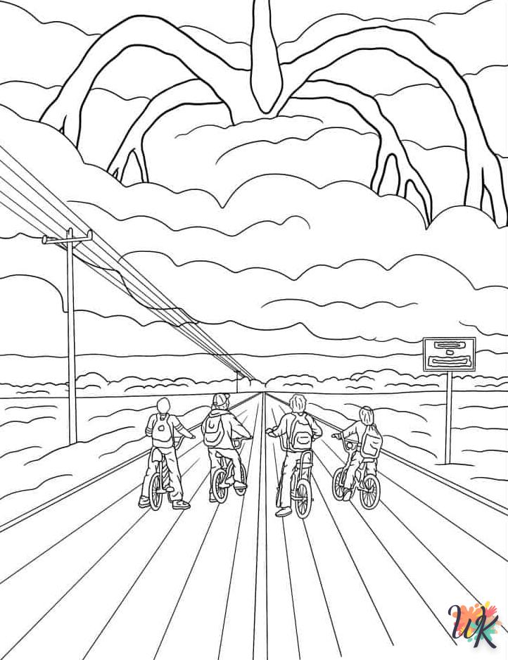 coloriage Stranger Things  en ligne gratuit pour 12 ans 1