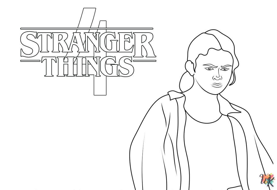 coloriage Stranger Things  a imprimer enfant 6 ans