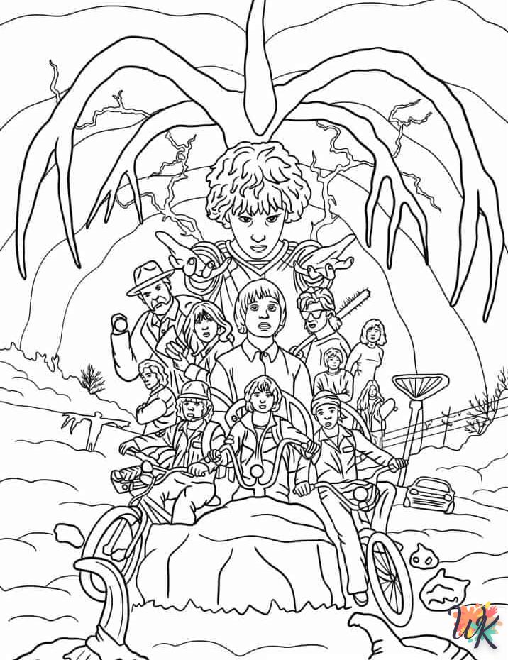 coloriage Stranger Things  gratuit en ligne