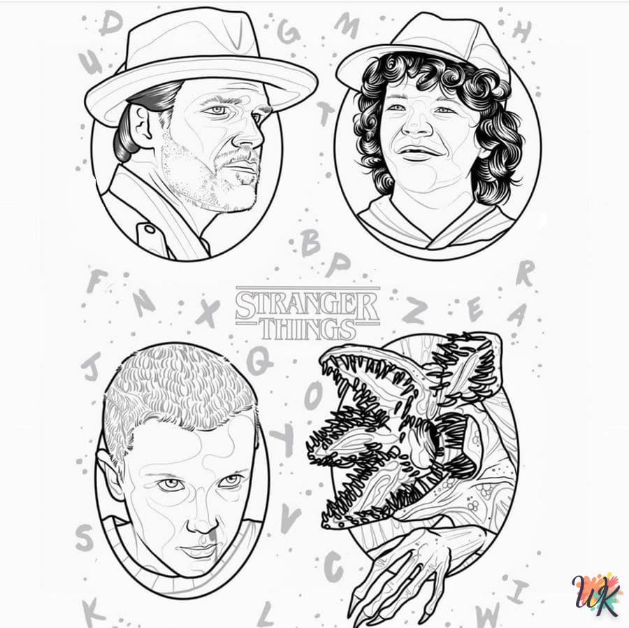 coloriage Stranger Things  pour enfant de 5 ans