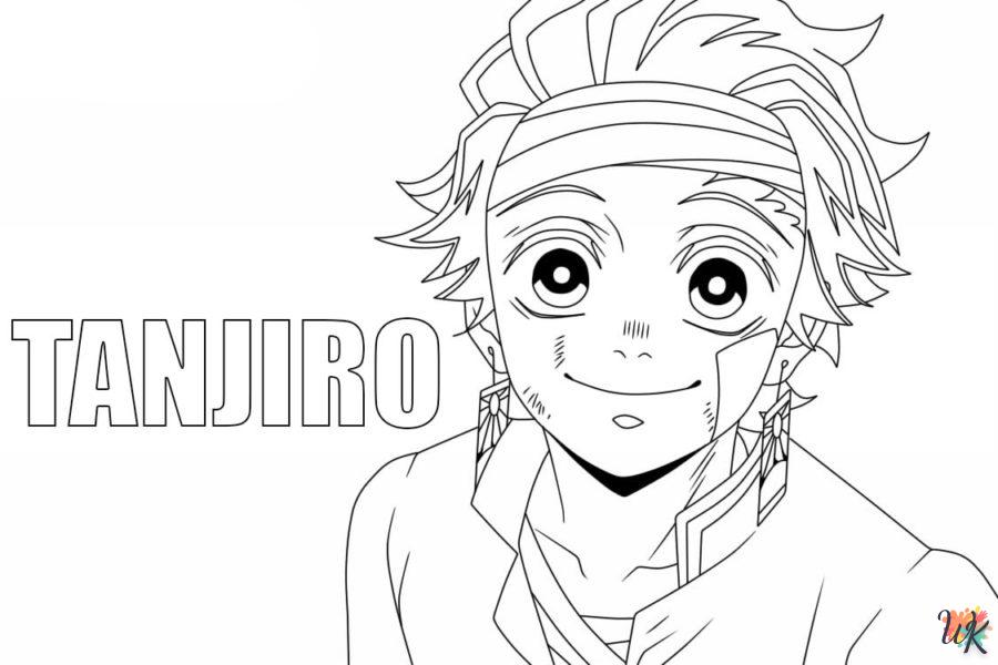 coloriage Tanjiro  gratuit a imprimer