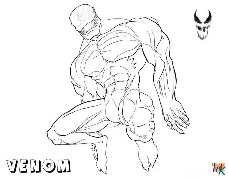 coloriage Venom  educatif pour enfant