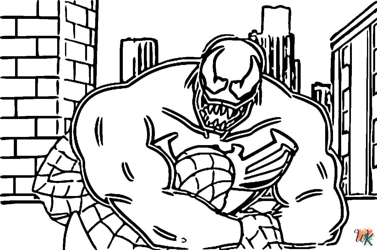 coloriage Venom  enfant à imprimer pdf