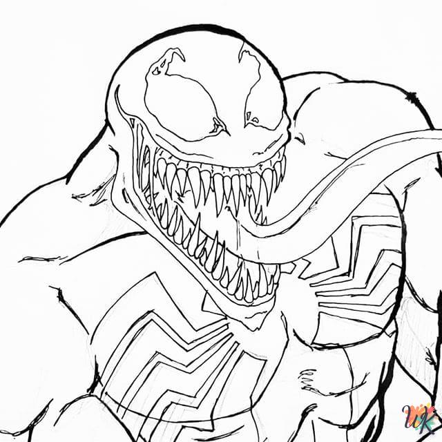 coloriage Venom  et découpage à imprimer