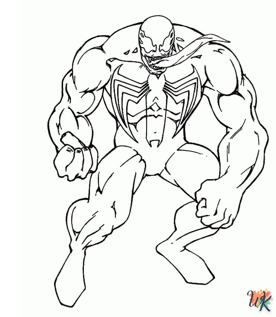 coloriage Venom  educatif pour enfant