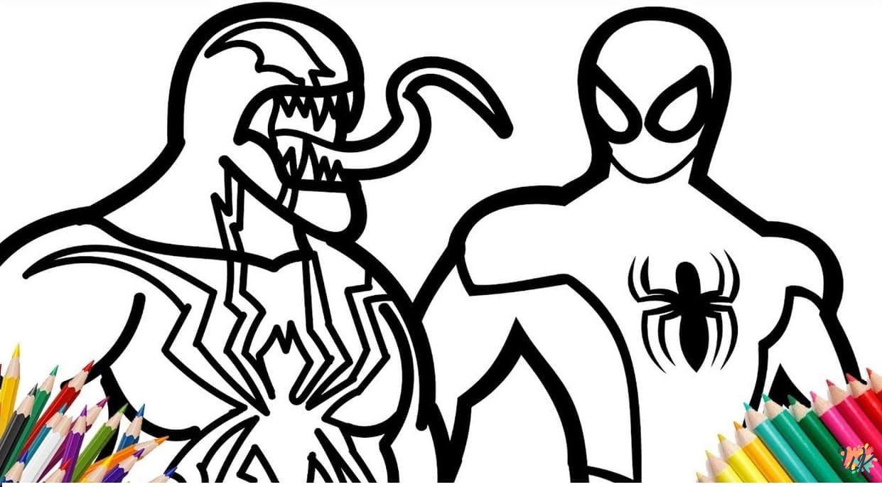 coloriage Venom  et dessin a imprimer