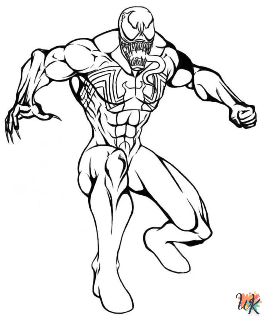 coloriage Venom  a imprimer pour enfant de 4 ans