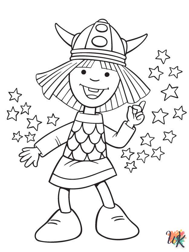 coloriage Vicky the Viking  pour enfant de 3 ans