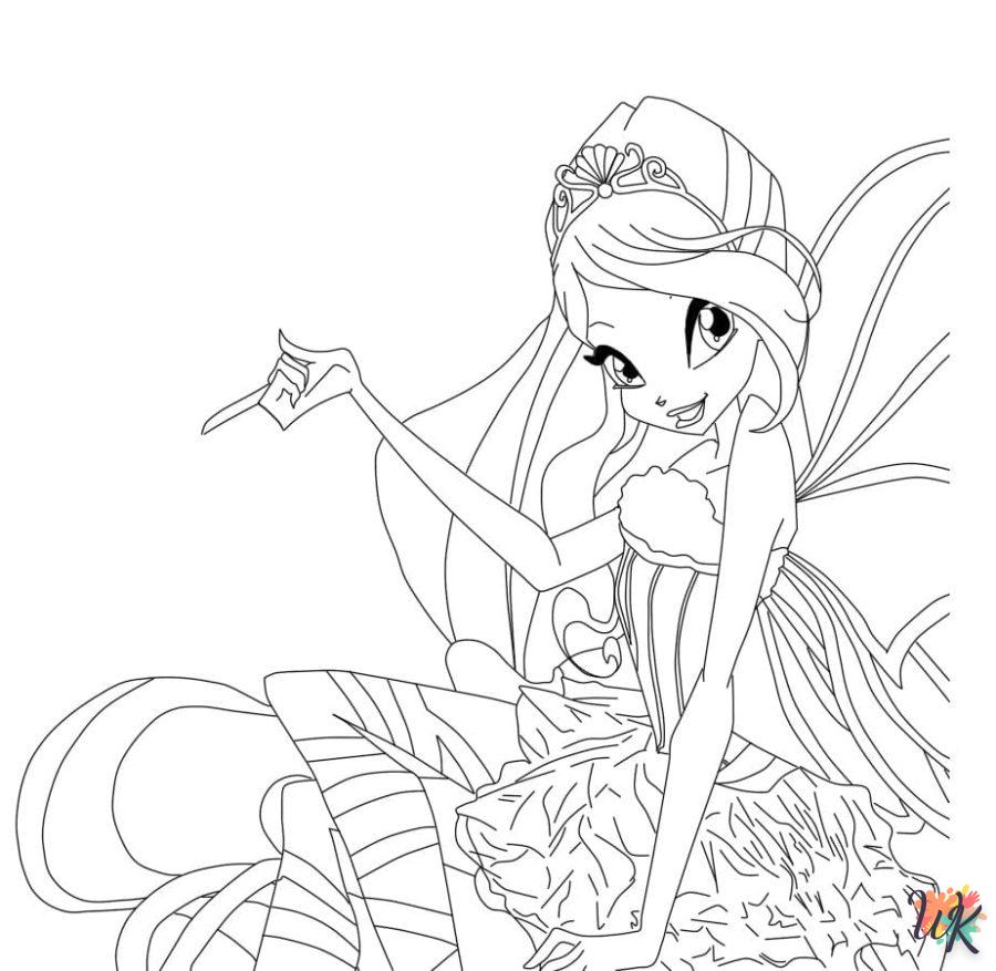 coloriage Winx Club  en ligne pour bebe de 2 ans