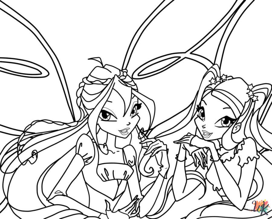 alphabet coloriage Winx Club  en ligne