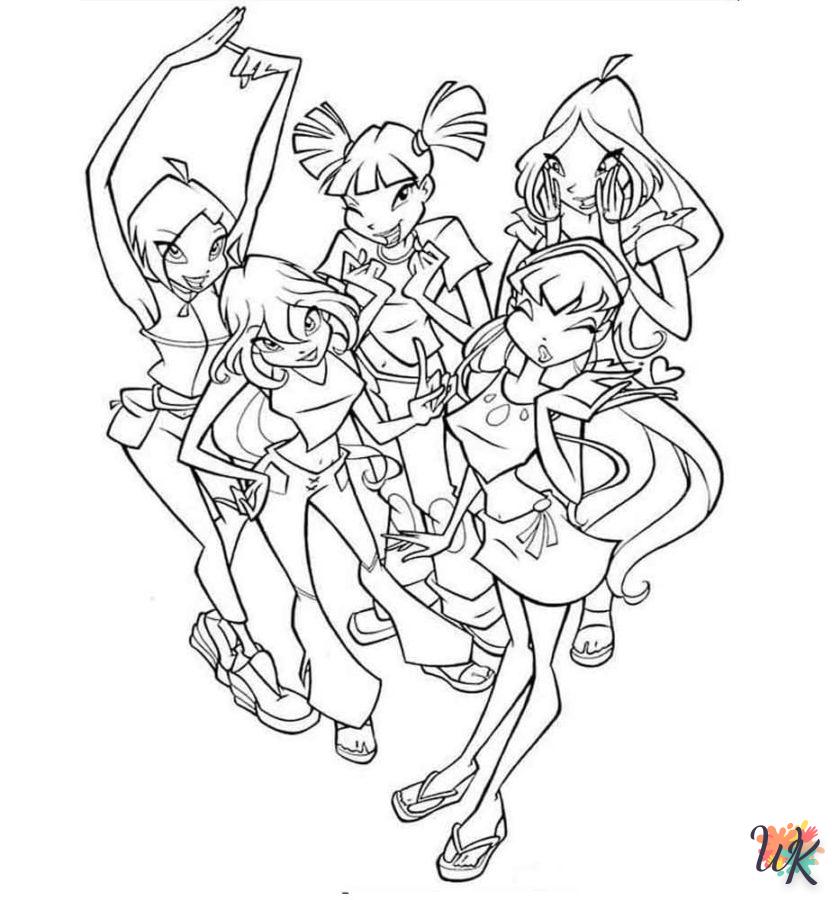 coloriage Winx Club  d'enfant a imprimer