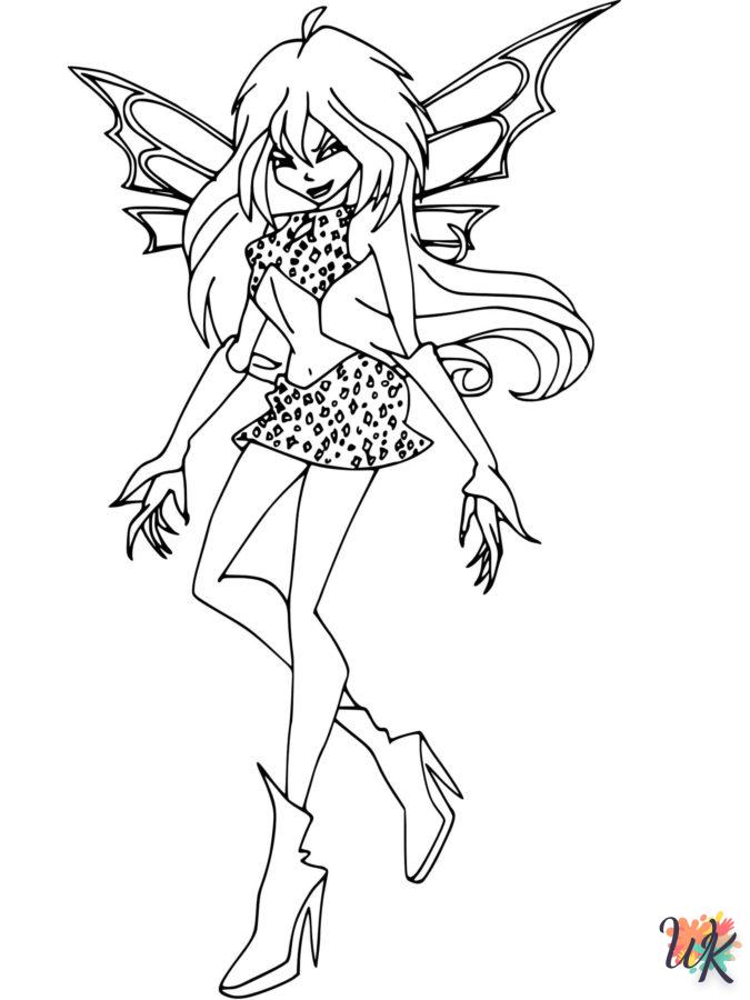 coloriage Winx Club  educatif pour enfant