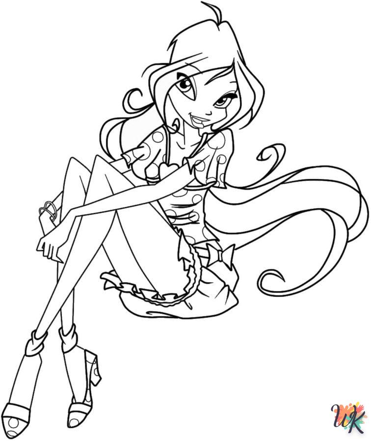 coloriage Winx Club  à imprimer pour enfant de 3 ans