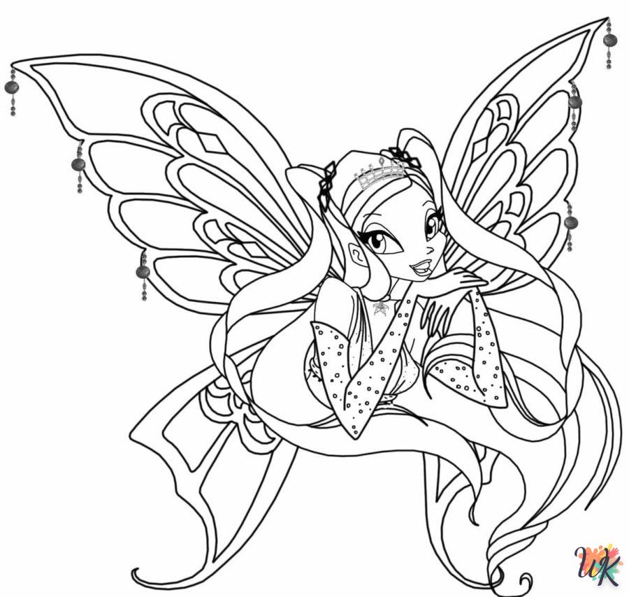 coloriage Winx Club  a imprimer pour enfant de 4 ans