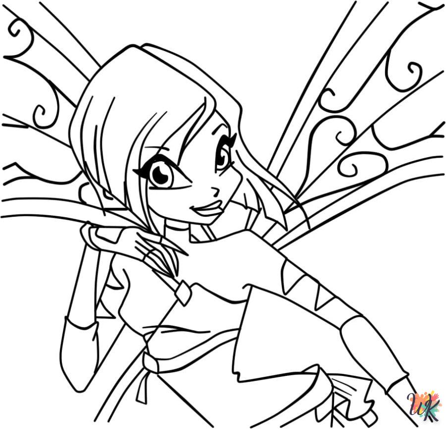 coloriage Winx Club  enfant 5 ans à imprimer