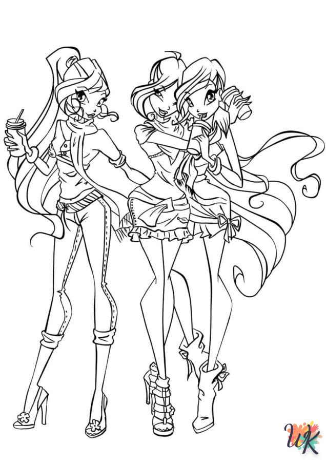 coloriage Winx Club  pour enfant de 6 ans