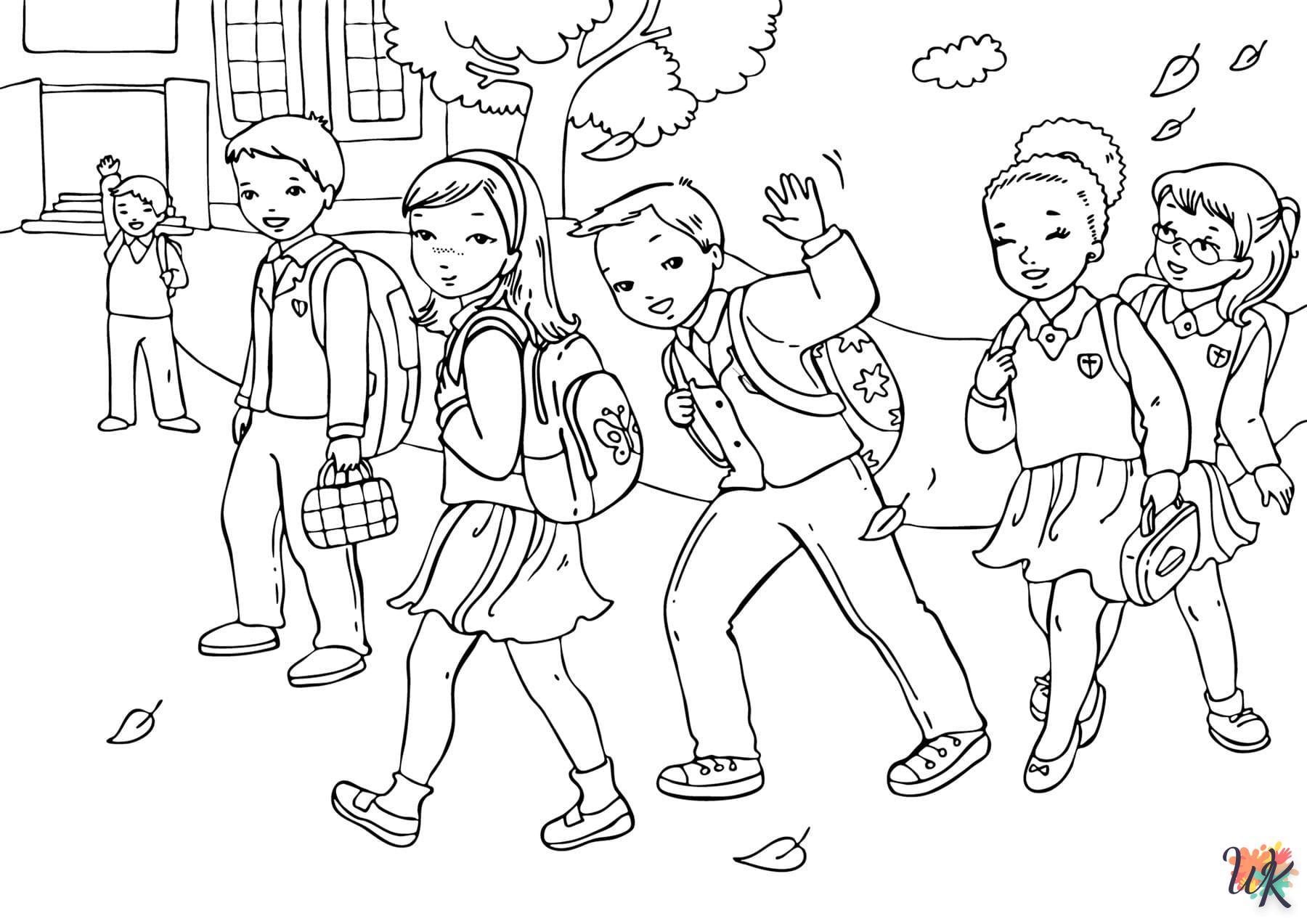 coloriage Rentrée Des Classes  pour enfant à imprimer