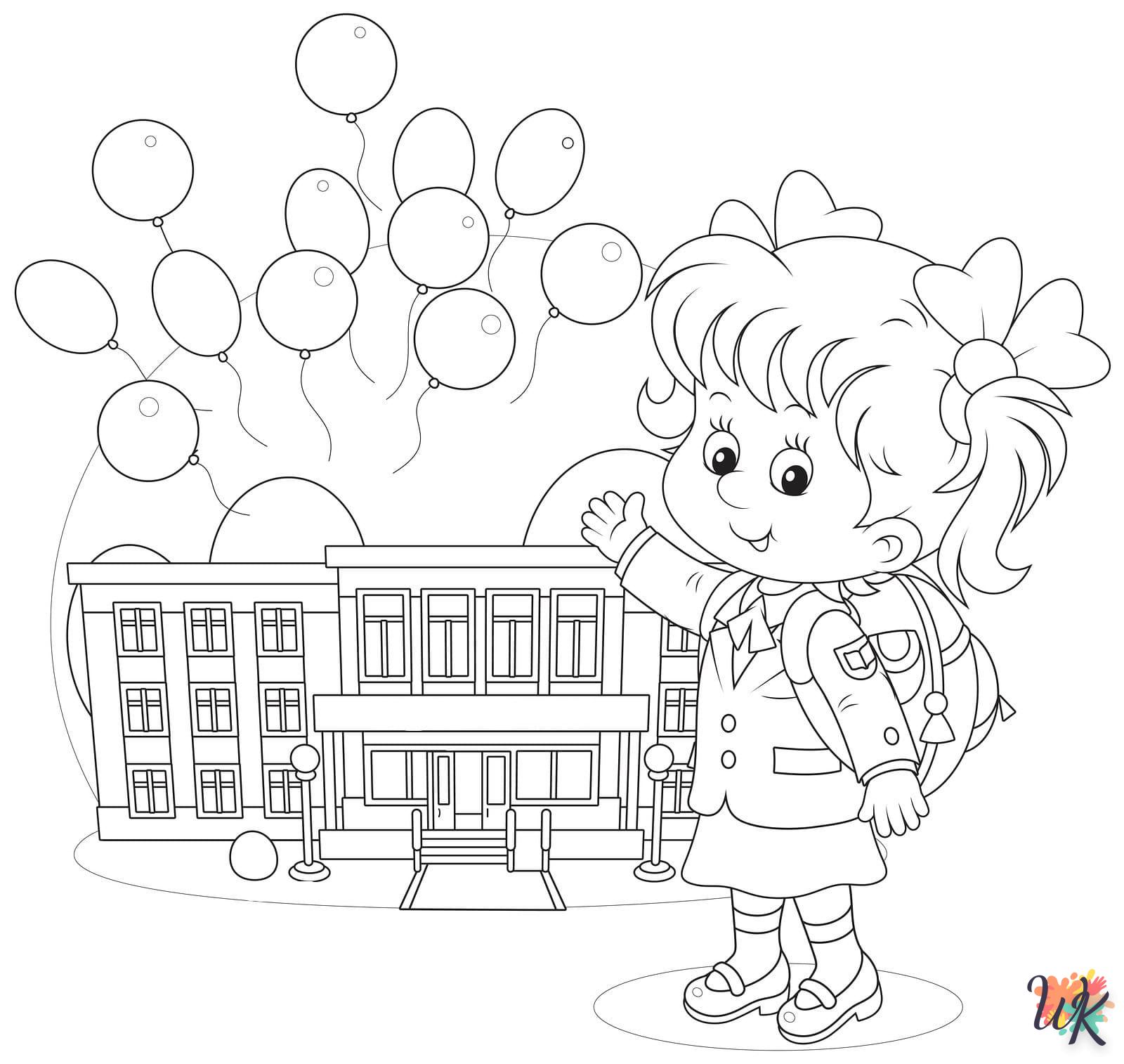 coloriage Rentrée Des Classes  pour enfant de 6 ans 2