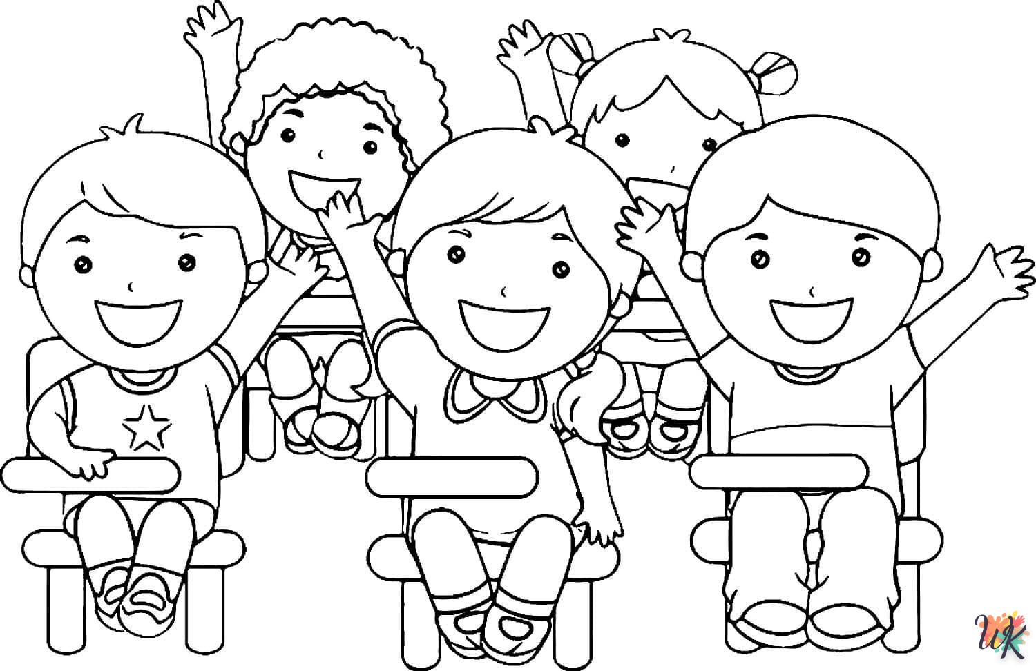 coloriage Rentrée Des Classes  à numéro adulte en ligne gratuit