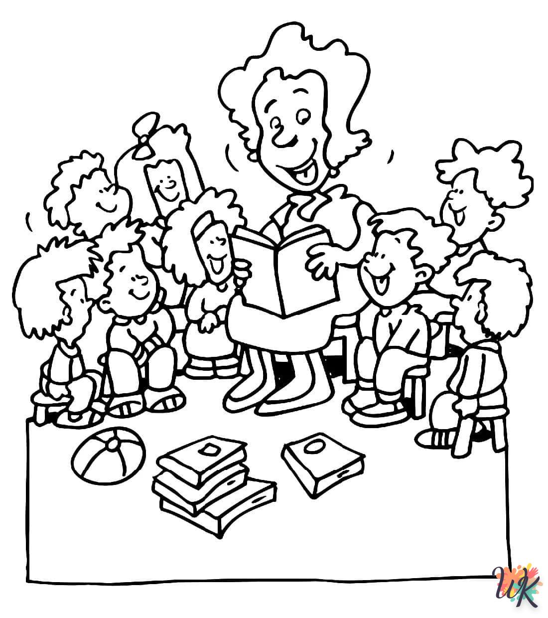 coloriage Rentrée Des Classes  pour enfant de 7 ans