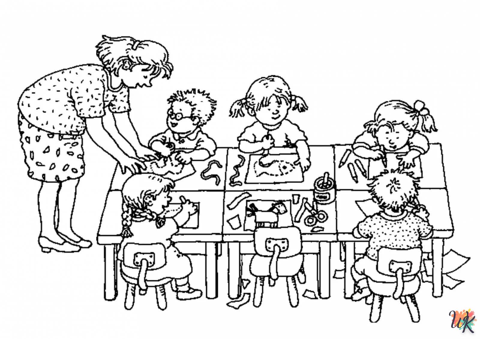 coloriage Rentrée Des Classes  pour enfant de 6 ans