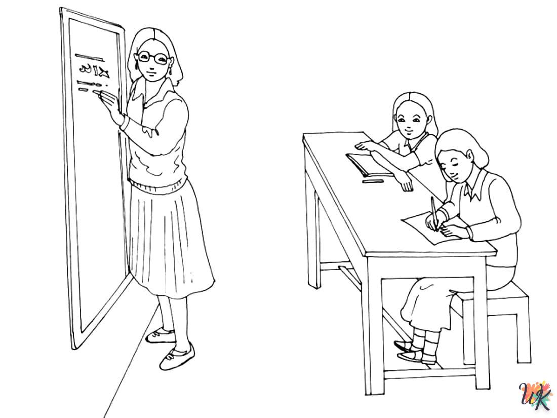 image de coloriage Rentrée Des Classes  pour enfant