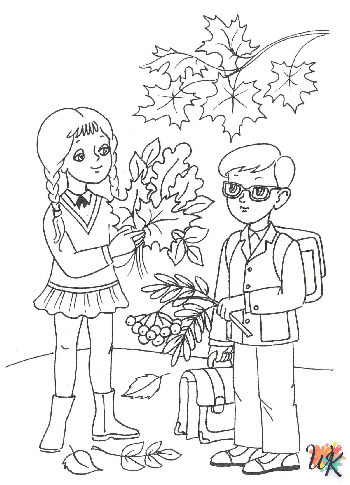 coloriage Rentrée Des Classes  enfant 7 ans a imprimer 1