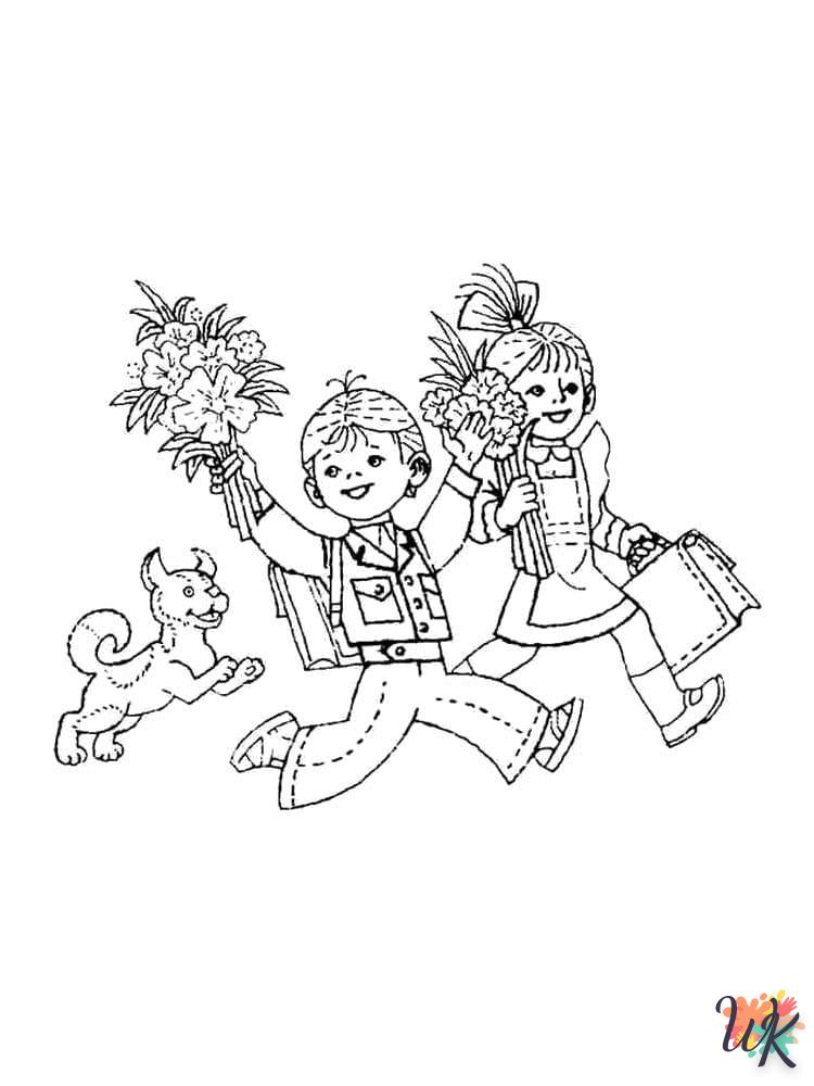 coloriage Rentrée Des Classes  enfant 4 ans a imprimer 1