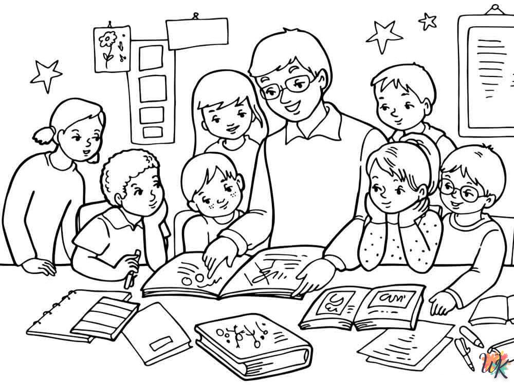 coloriage Rentrée Des Classes  de pour enfants