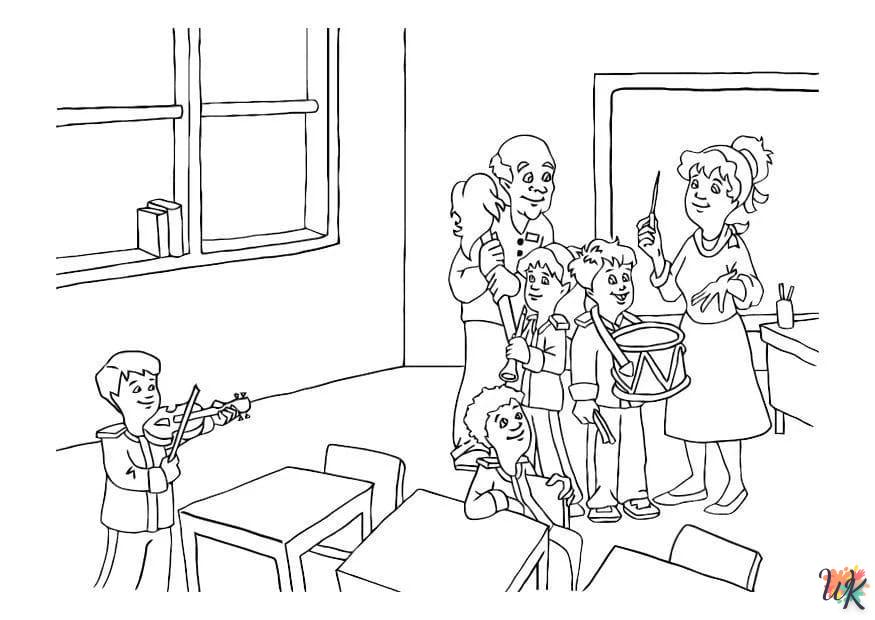 coloriage Rentrée Des Classes  pour enfant de 10 ans 1