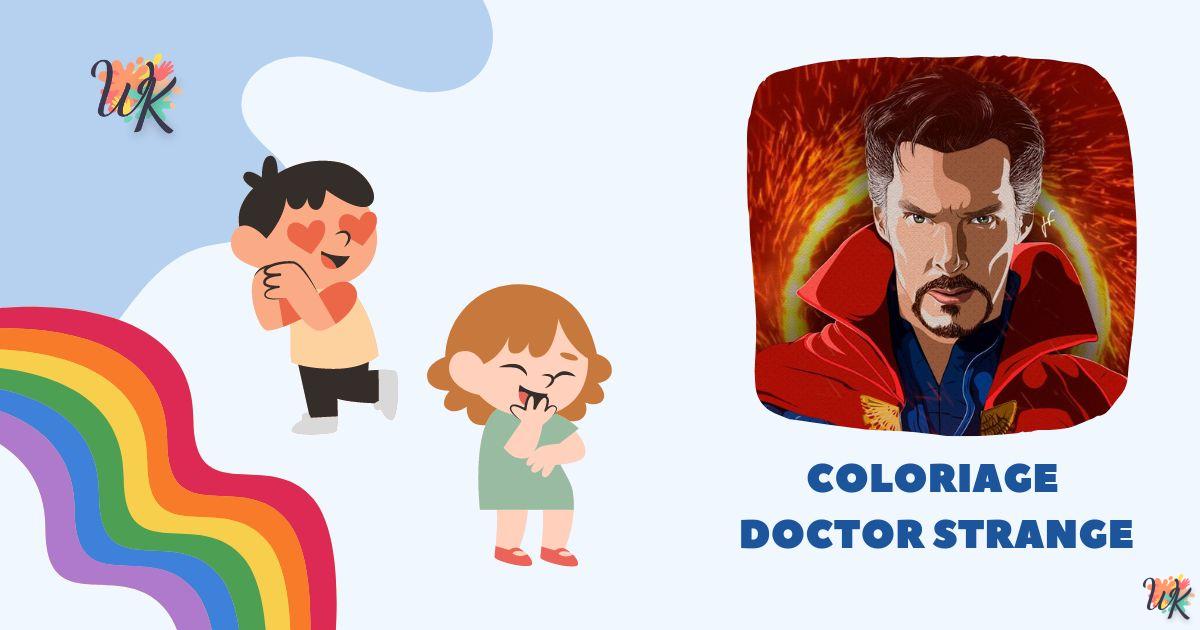 Coloring Doctor Strange Free Superhero Printable