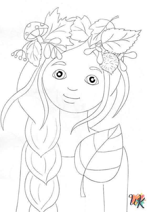 image pour coloriage Automne  enfant 4