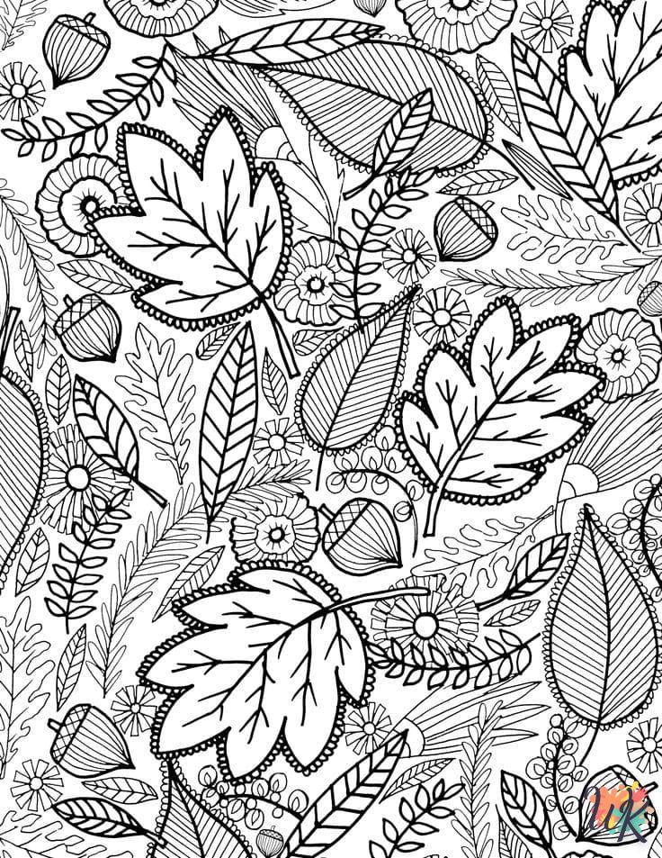 coloriage Automne  enfant à imprimer pdf