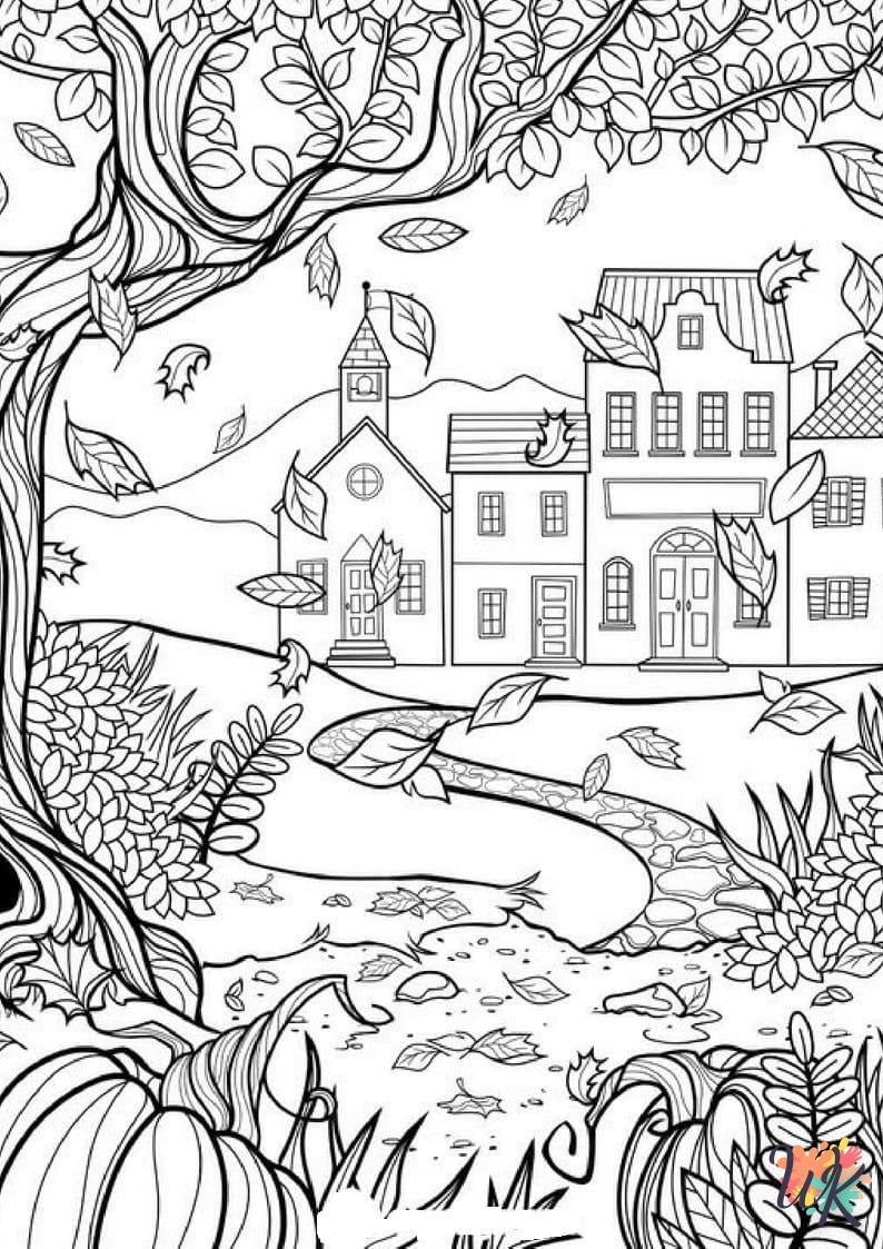 coloriage Automne  enfant à imprimer 2