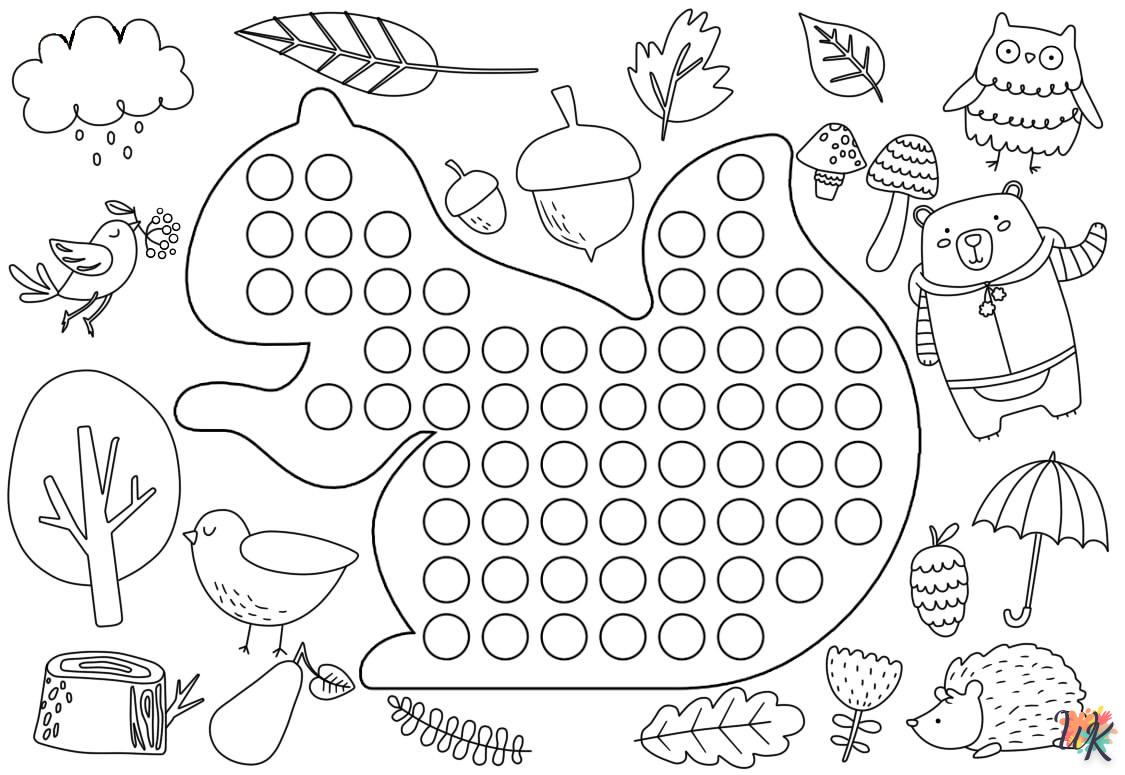 coloriage Automne  à imprimer pour enfant de 4 ans 1