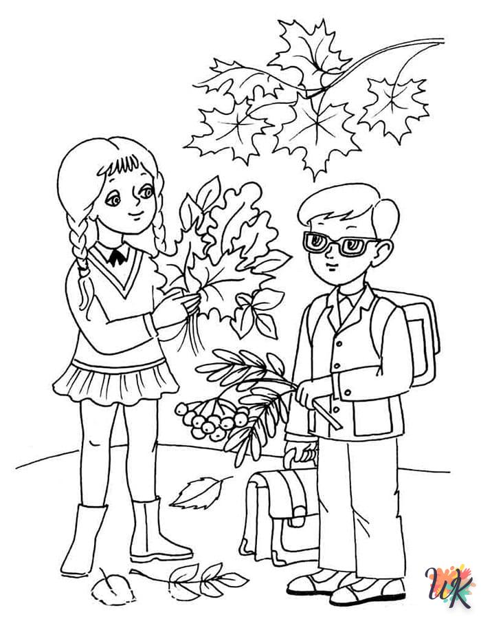 coloriage Automne  enfant 6 ans à imprimer