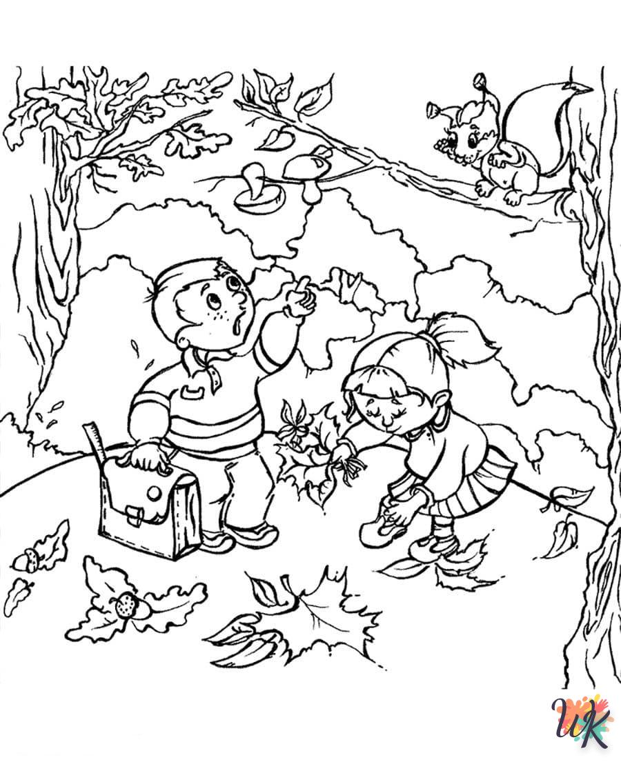 coloriage Automne  a imprimer enfant 6 ans