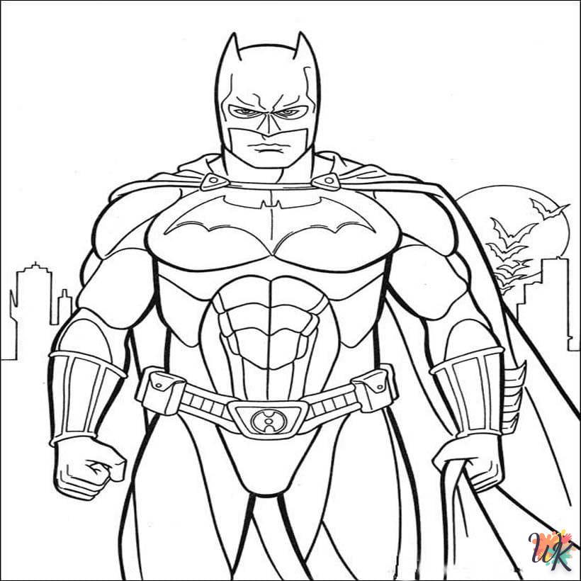 coloriage Batman  om een ​​kind van 6 jaar oud af te drukken