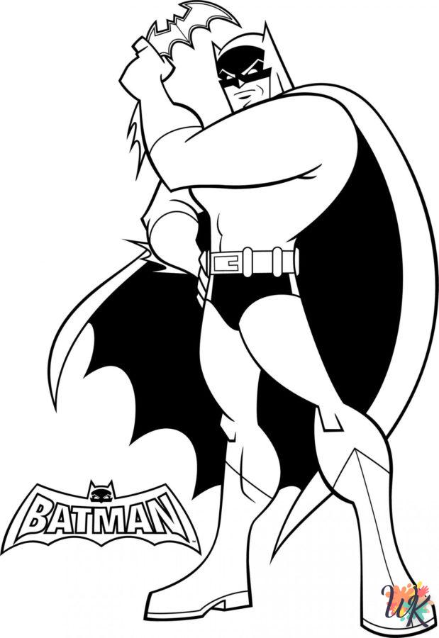 coloriage Batman  und kostenloser druckbarer Ausschnitt