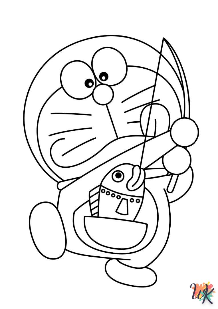 coloriage Doraemon  animaux enfant a imprimer