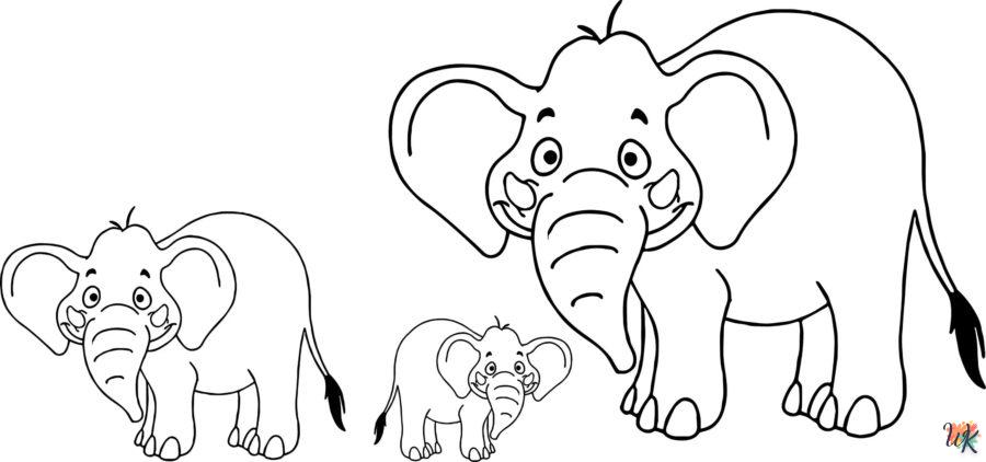 image pour coloriage Éléphant  enfant 3