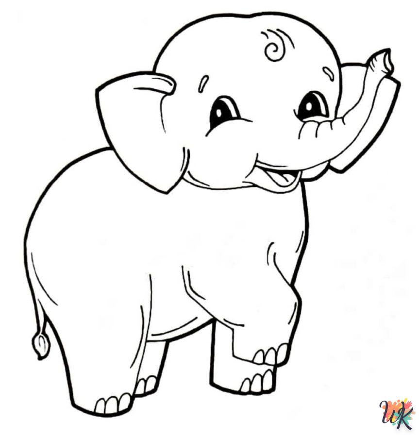 coloriage Éléphant  a dessiner et imprimer