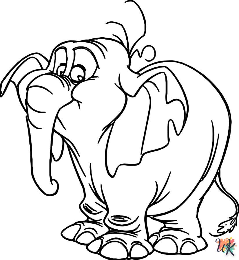 coloriage Éléphant  a telecharger