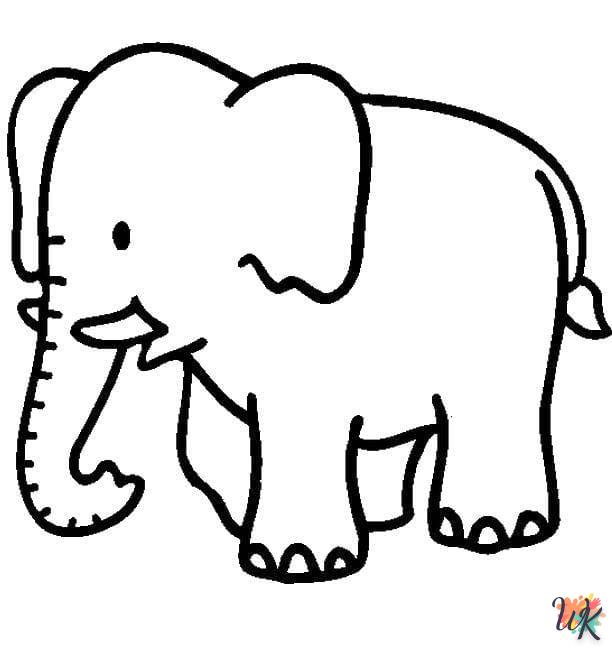 coloriage Éléphant  pour enfant