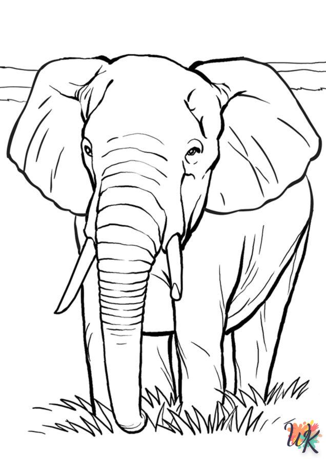 coloriage Éléphant  en ligne gratuit