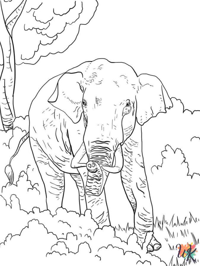 coloriage Éléphant  pour enfants 1